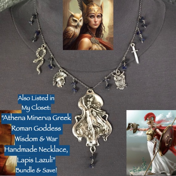 “Nemesis: Goddess of Retribution" Greek Roman Mythology Handmade Necklace, Sword - Picture 15 of 15